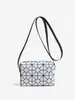 Bolso pequeño cuadrado de nácar estilo coreano y japonés con patrón de rombos geométricos, versátil, moderno, simple, adecuado para ir al trabajo, bolso de mano versátil