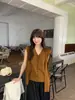 Huang Zheng Conjunto de Duas Peças com Colete de Tricô e Capa com Cadarço Estilo Atmosfera Coreana Slim Feminino Feminino 143My618