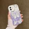 Funda para iPhone 15 Pro Max con mariposas y purpurina morada para Apple 14 Wave 12/13, funda blanda 11