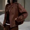 Chaqueta corta/gabardina media-larga de ante Sami, abrigo de trabajo para mujer, ropa de mujer, nueva colección otoño 2026