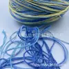 Hilo Hueco de Color Degradado, Cinta Hueca Teñida por Secciones, Hilo de Cinta Iridiscente, Hilo Brillante Plateado para Tejer a Mano y Crochet