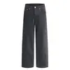 Jeans Preto Masculino Retro Americano Solto Versátil Calças Retas Médias Ins Marca Tendência High Street Casual Calças de Perna Larga