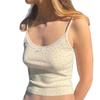 Camisola dulce adelgazante estilo BM con lazo de encaje floral, top americano para mujer