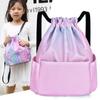 Mochila de viaje para niños, monedero, bolsa de viaje para primavera y verano, bolsa de almacenamiento portátil con cordón y bolsillo.