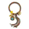 Pulsera Tejida a Mano de Hilo de Algodón de Tíbet Trenzada Wuye Manjushri Zorro Hada Thangka Pulsera de Reencarnación Pulsera Tejida a Mano Estilo Tíbet