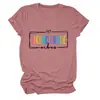 Amazon eBay Estación Europea Moda Casual Cómoda Vibes de Segunda Mano para Mujer Camiseta de Cuello Redondo de Manga Corta