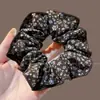 Goma para el pelo de estilo coreano, tamaño extragrande, de intestino de cerdo, estilo casual para niñas, linda cuerda floral para coleta con lazo