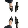 Zapatos de Mujer de Tacón Grueso Cerrados sin Cordones Estilo Nuevo Primavera y Otoño 2026 Punta Fina Mary Jane Plateados