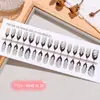 [Coleção Oval Curto] Arte de unhas pronta para usar, adesivos 3D para unhas, unhas postiças removíveis, fornecimento no atacado para salões de beleza