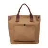 Bolso de Mano para Compras Color Sólido Lona para Mujer 2026 Nuevo Original Simple Gran Capacidad Hombro Único Unisex de Mano