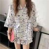 Pijamas transfronteiriços pijamas de verão de manga curta senhoras bonito Net Red Jade Canela cão roupas de casa nova