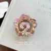 Pinza para el pelo de garra de metal de acetato Wave Moda Elegante Flor Parte trasera de la cabeza Moño Pinza Tiburón Accesorio para el cabello Venta al por mayor