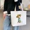Bolsa de Lona Feminina Bolsa para Estudante Universitária Bolsa de Mão para Aula Grande Capacidade Bolsa de Compras Bolsa Tote Versátil Cabelo no Atacado