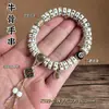 Pulsera de Hueso de Yak de Tíbet con Hueso de Buey Amarillo Tallado, Cuentas Cilíndricas Estilo Vintage, Estilo Retro Étnico, Cuentas de Oración Budistas para Hombres y Mujeres, Mayoreo