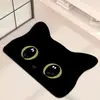 Tapete de Chão de Terra de Diatomáceas Gato Alienígena Desenho Animado Casa Banheiro Entrada de Banheiro Tapete de Pé Absorvente de Água Antiderrapante Tapete de Entrada