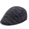 Gorra retro para hombre, boina a cuadros de otoño e invierno, gorra coreana de mediana edad, gorra progresiva informal Joker, venta al por mayor
