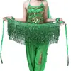 Falda de Lentejuelas con Borlas Danza del Vientre Cadera Vibrante Vestido Cadena de Cintura con Lentejuelas y Borlas Bohemio