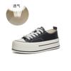 Tênis Brancos de Couro Genuíno para Mulheres, Novo Estilo Primavera 2026, Sapatos Casuais da Moda com Solado Grosso para Aumentar a Altura, Tênis Confortáveis e Versáteis para Mulheres