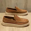 Mocasines estilo Old Money, nueva colección de otoño para hombre, zapatos de cuero slip-on, suela gruesa, que aumentan la altura, mocasines casuales para hombre