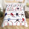 Conjunto de Cama de Hóquei Hóquei no Gelo Esportes Cama Capa de Edredom Infantil Esportes de Inverno Jogo Conjunto de Três Peças