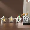 Hazlo tú mismo Yeso Estrella de Cinco Puntas Portalápices Arreglo Floral Árbol de Navidad Hombre Mayor Copo de Nieve Ángel Silueta Cortada Caja de Luz Molde de Silicona