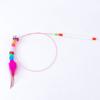 Bell Feather Cat Tease Fio de aço alongado Fio de aço flexível Brinquedo para gatos Suprimentos para animais de estimação Cat Self-Hi Rod