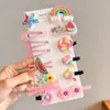 Pinza de Nube para Niña Estilo Coreano Simple de Tela Lunares Pinza BB para Parte Trasera de la Cabeza o Flequillo