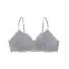 Sutiã Sem Costura Estilo Esportivo Transfronteiriço para Seios Pequenos, Push-Up, Letras Coloridas em Bloco, Bojo Fino Moldado, Sem Aro, Respirável, Roupa Íntima Feminina