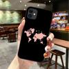 Para iPhone15 amor mapa de avión negro funda de teléfono móvil anticaída