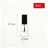 Frasco de Esmalte de Vidro Transparente 15ml Frasco Quadrado de Esmalte com Pincel Esmalte Cola para Cílios Frasco Vazio