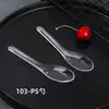 103 Cuchara Desechable Plástico Cuchara para Postre Cuchara Engrosada Empaque para Llevar Comida Rápida Cena Comercial Cuchara para Polvo de Hielo