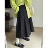 Falda Casual Sencilla de Estilo Coreano Nuevo de Primavera Temprana de Línea A de Cintura Alta Look Holgado Adelgazante Silueta a la Moda Falda Paraguas Midi