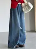 Jeans de Otoño para Niñas Pantalones de Pierna Ancha Bordados 2026 Nuevos Pantalones Azules de Pierna Recta Sueltos Nueva Moda
