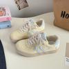 Versão coreana dos sapatos de treinamento amarelos alemães Forrest Gump sapatos Versão coreana da primavera e verão 2025 novos dois sapatos casuais de renda L-2505
