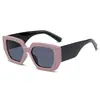 Gafas de sol retro de marco grueso de dos colores, mezcla y combinación, transfronterizas, estilo europeo y americano, coloridas, ins, hip-hop, para parejas