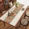 Toalha de Mesa Retrô Estilo Americano, Impermeável, à Prova de Óleo, Resistente ao Calor, Lavável, Quadrada de Luxo de Alta Qualidade para Mesa de Centro