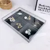 Caja de almacenamiento de rejilla acrílica, caja de joyería transparente, caja compartimentada para joyería de arte de uñas y pedrería, caja de exhibición de botones y cuentas