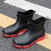Botas de Chuva de Material Ecológico Transfronteiriças para Homens e Mulheres, Botas de Chuva Fashionáveis de Cano Curto Antiderrapantes para Adultos, Sapatos de Borracha, Sapatos Aquáticos