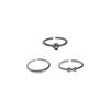 Anillo Combinado de Plata Esterlina s925 Flor Lazo Amor para Mujer ins Moderno Viento Frío Nicho Dedo Índice Anillo de Lujo Ligero