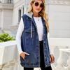 Foto real independente eBay Europa e Estados Unidos cross-border Amazon novo colete jeans retrô casaco solto tendência feminina casual