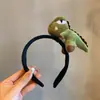 Faixa de cabeça de dinossauro engraçada de animal de desenho animado super fofa faixa de cabeça de hambúrguer lavagem de rosto fotografia adereço de cabeça para performance de adultos e crianças