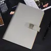 Caderno de Negócios A5 Personalizado com Folhas Soltas Atacado Fivela Couro Bloco de Notas para Reunião Registro de Reunião de Trabalho Papelaria