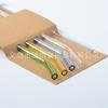 Pajitas de Vidrio Flexibles Coloridas de Moda y Tendencia, Pajitas Transparentes de Vidrio de Alto Borosilicato, Cepillos de Limpieza, Pajitas de Alto Valor