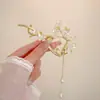 Pinza Retorcida de Borla de Camelia Estilo Chino Accesorio para el Cabello de Alta Gama Pinza de Garra Metálica Nueva Horquilla de Estilo Antiguo para la Parte Posterior de la Cabeza
