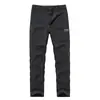 Pantalones de Asalto Gruesos Cálidos de Invierno para Hombre, Pantalones Deportivos Negros para Exteriores