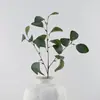 Planta Artificial de Estilo Retro Nórdico de Alta Calidad con Tacto Realista, Hojas Ovaladas de Eucalipto, Piezas de 66 cm, Decoración Suave, Accesorios para Fotografía