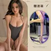 Lencería Sexy Qiaozi, Mono Sexy de Corazón de Melocotón Ajustado, Entrepierna Abierta, No Necesita Quitarse, Juguetón y Tentador en la Cama