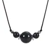 Venta Caliente Transfronteriza Amazon Colgante de Ojo de Tigre de 16MM Collar Colgante de Obsidiana Natural Amatista Venta al por Mayor