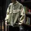 Moda Americana Chaqueta Oversize para Hombre 2024 Primavera y Otoño Chaqueta Retro Americana de Ante Marca de Moda Traje de Béisbol Retro