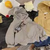 Sudadera Base Rayada con Capucha Mágica Otoño 2026 Estilo Coreano Suave y Amigable con la Piel del Bebé Suéter de Manga Larga
